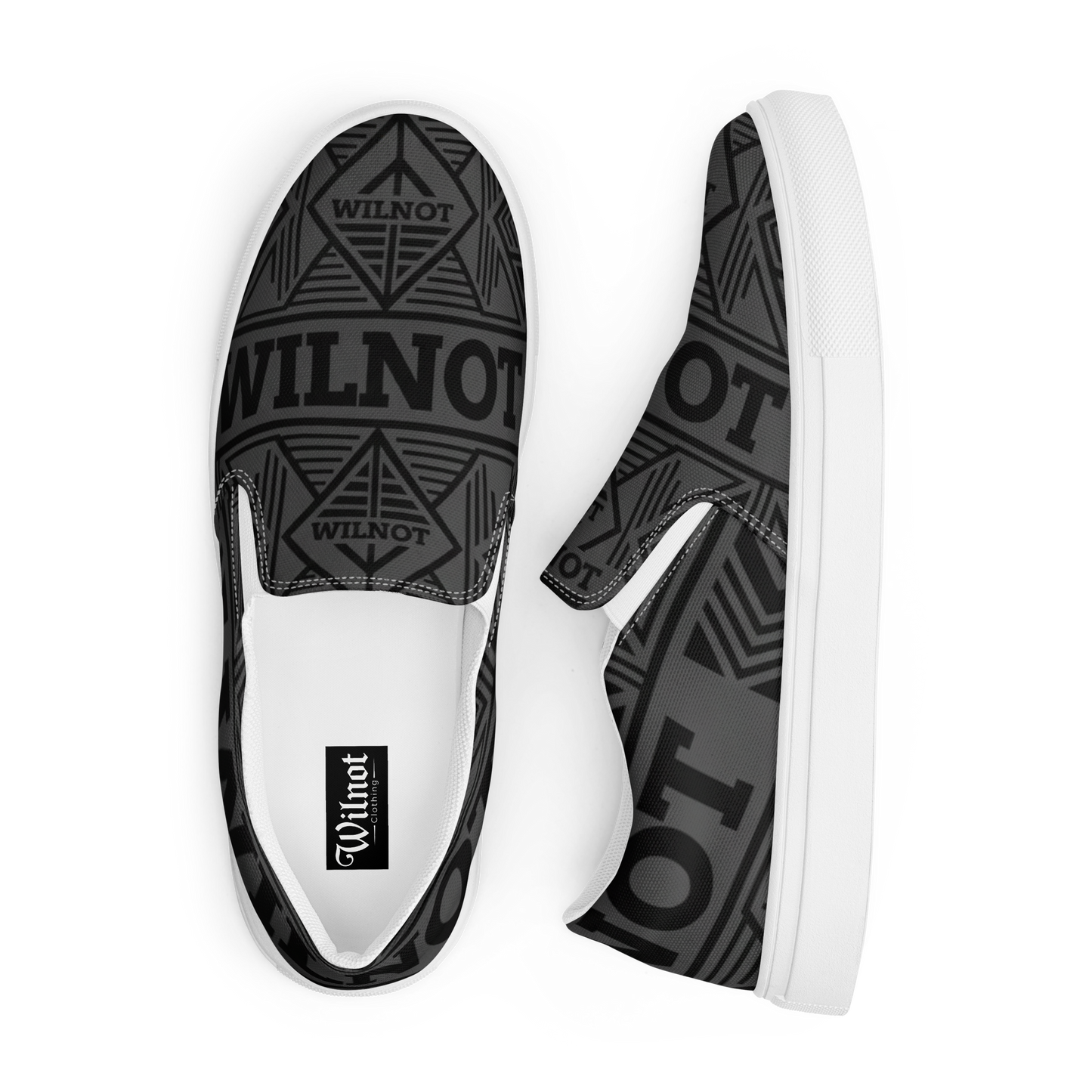 WILNOT – Geometric Blackout Slip-Ons