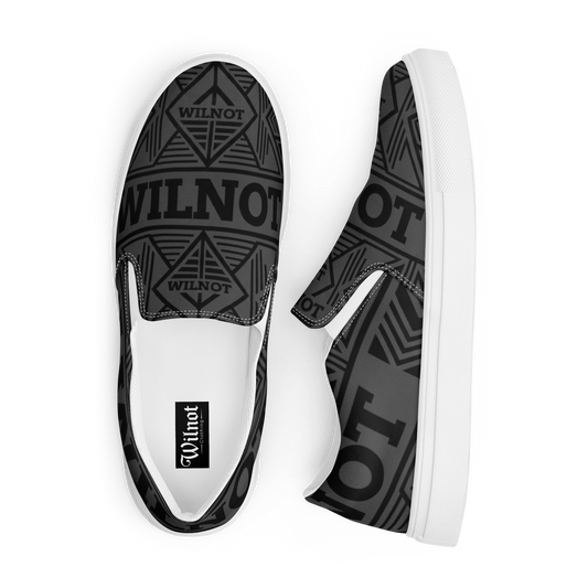 WILNOT – Geometric Blackout Slip-Ons