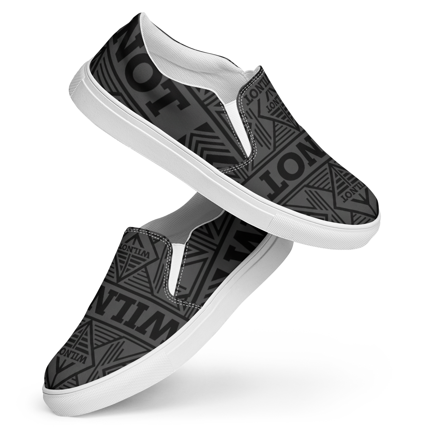 WILNOT – Geometric Blackout Slip-Ons